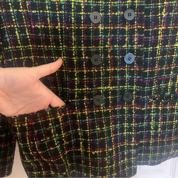 Chaus Size 4 beautiful and warm Chaus Button Up Blazer Jacket tweed colorful - Picture 6 of 8